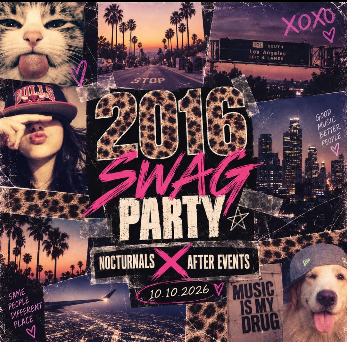 Plakat zur 2016 XOXO SWAG PARTY am 10.10.2026